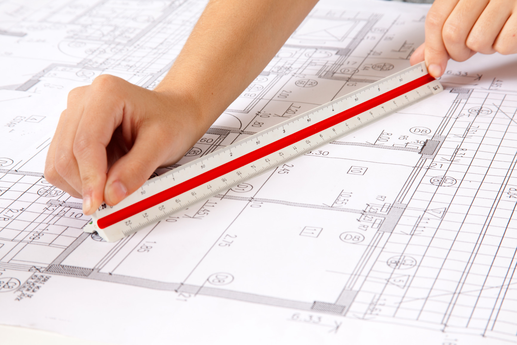 Scale Ruler on Blueprints PVL Car Logistics